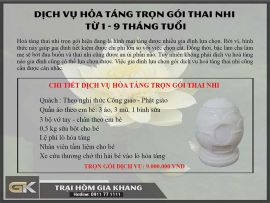 Bảng giá hỏa táng thai nhi